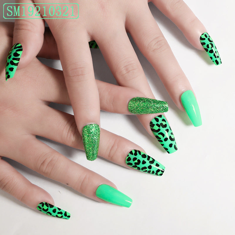 Leopard Print Ballet Fake Nails - Press-On Nail Set