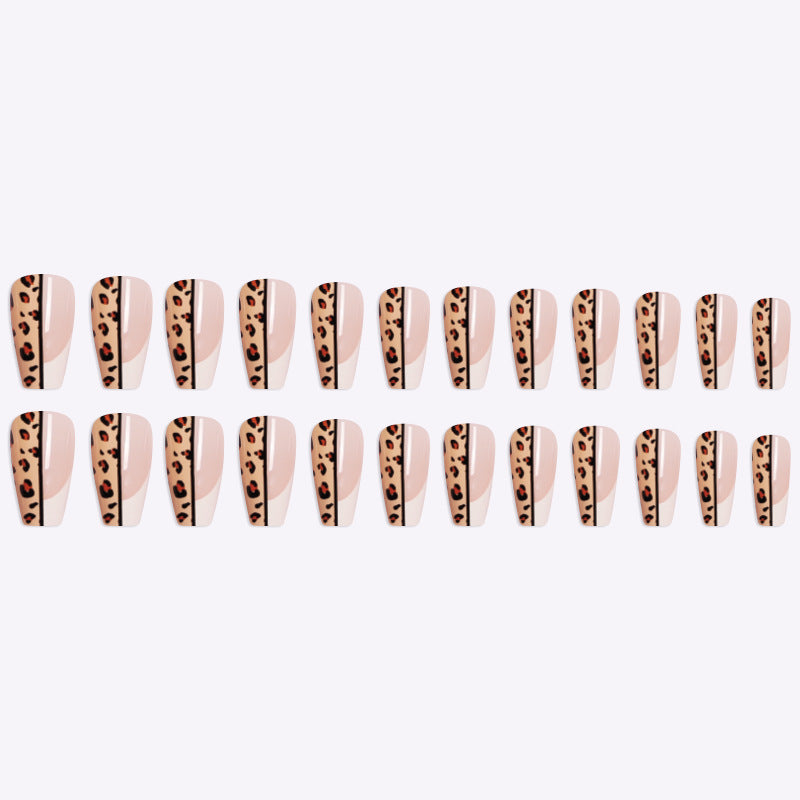 Leopard Print Ballet Fake Nails - Press-On Nail Set