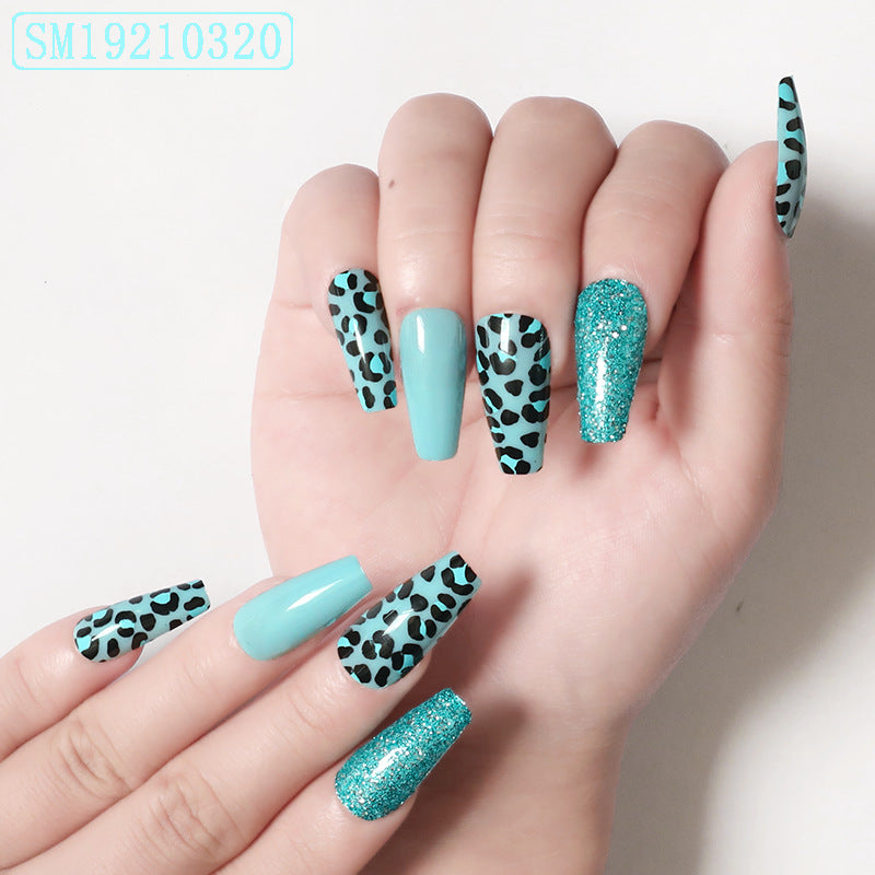 Leopard Print Ballet Fake Nails - Press-On Nail Set