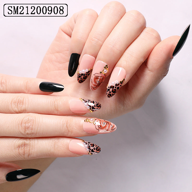 Leopard Print Ballet Fake Nails - Press-On Nail Set