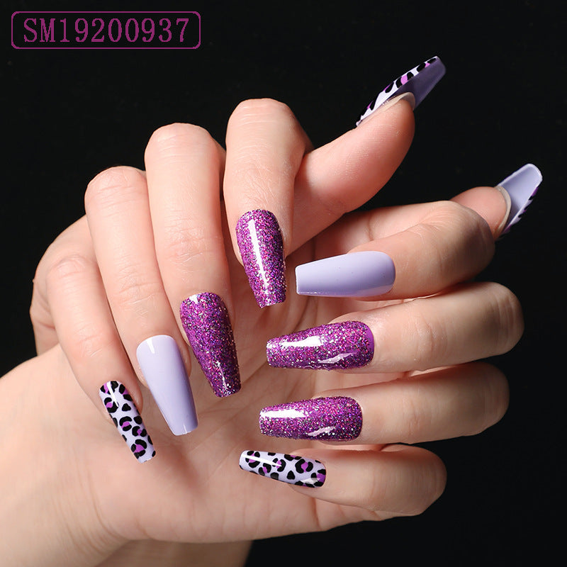 Leopard Print Ballet Fake Nails - Press-On Nail Set