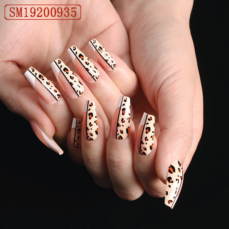Leopard Print Ballet Fake Nails - Press-On Nail Set