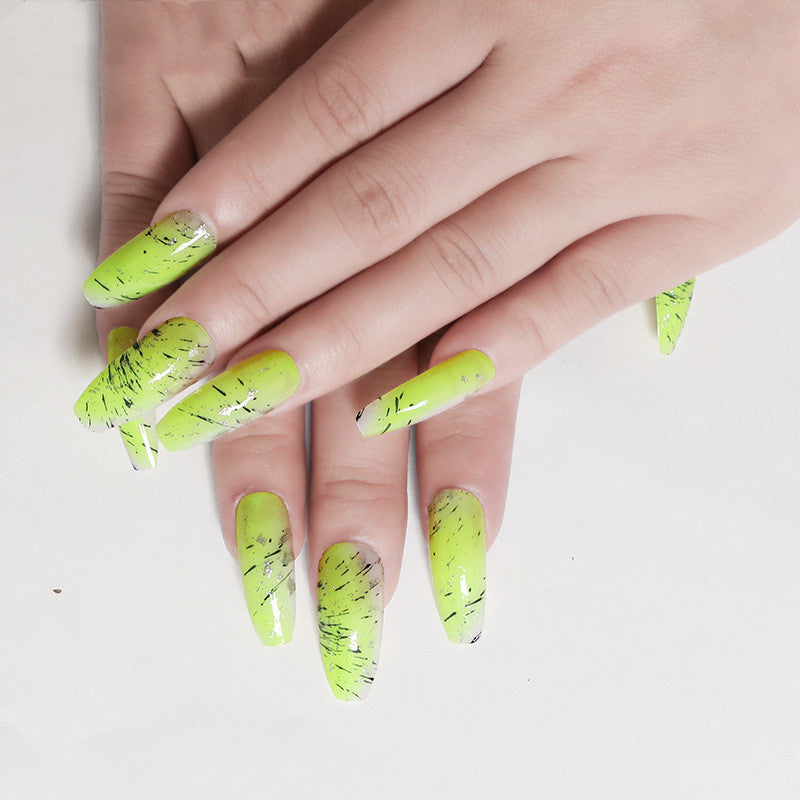 Transparent False Nails - Green