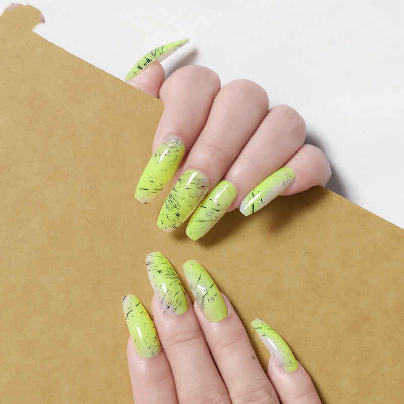 Transparent False Nails - Green