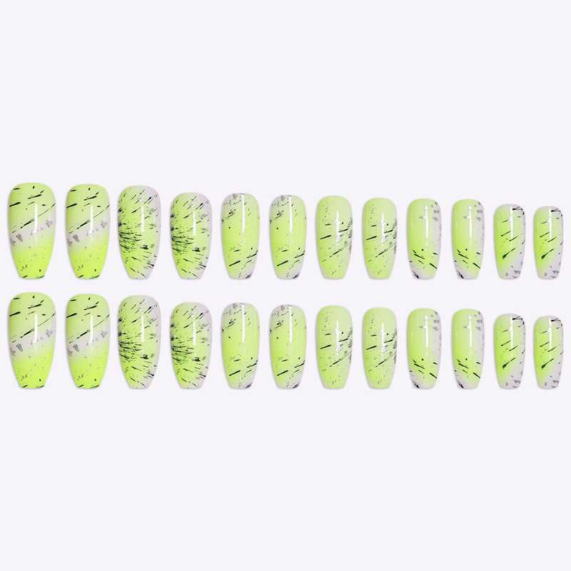 Transparent False Nails - Green