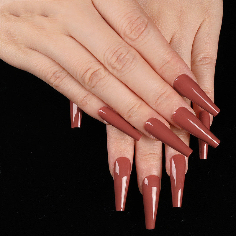 Colorful Nail Art Stickers - Coffin & Ballet Fake Nail Wraps Set