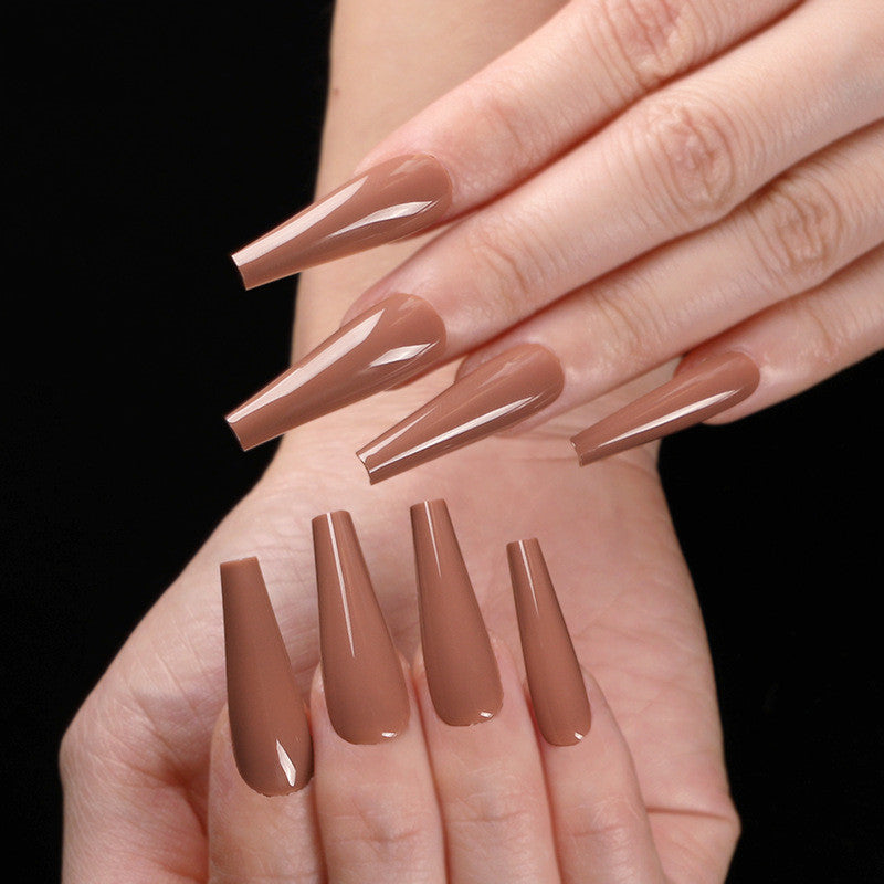 Colorful Nail Art Stickers - Coffin & Ballet Fake Nail Wraps Set