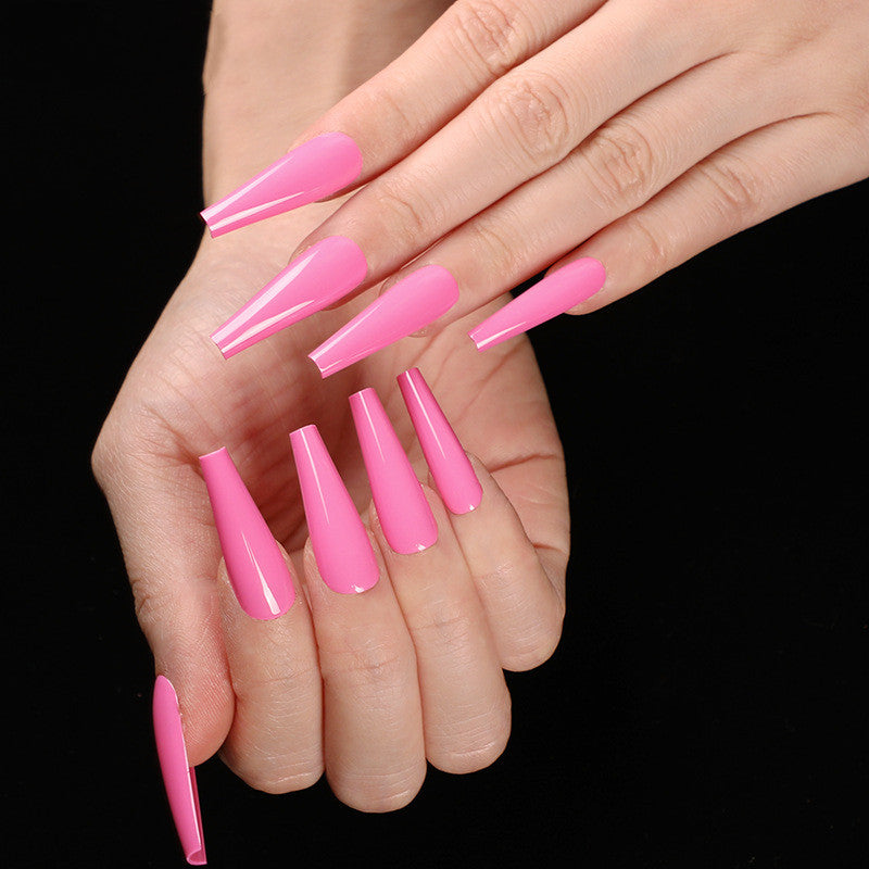 Colorful Nail Art Stickers - Coffin & Ballet Fake Nail Wraps Set