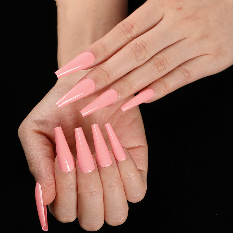Colorful Nail Art Stickers - Coffin & Ballet Fake Nail Wraps Set