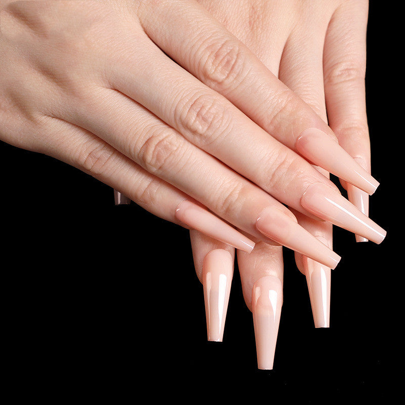 Colorful Nail Art Stickers - Coffin & Ballet Fake Nail Wraps Set