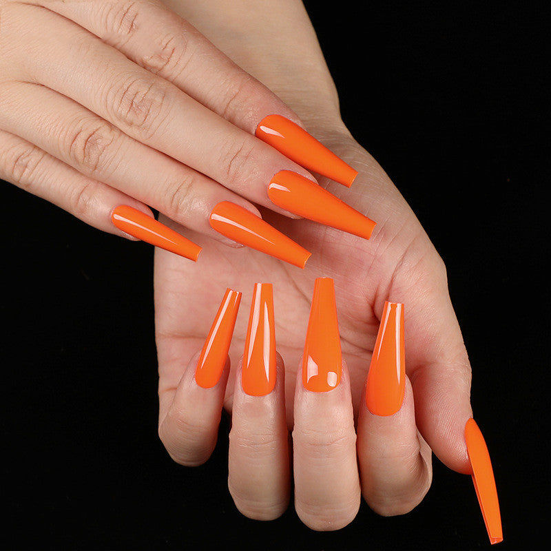 Colorful Nail Art Stickers - Coffin & Ballet Fake Nail Wraps Set