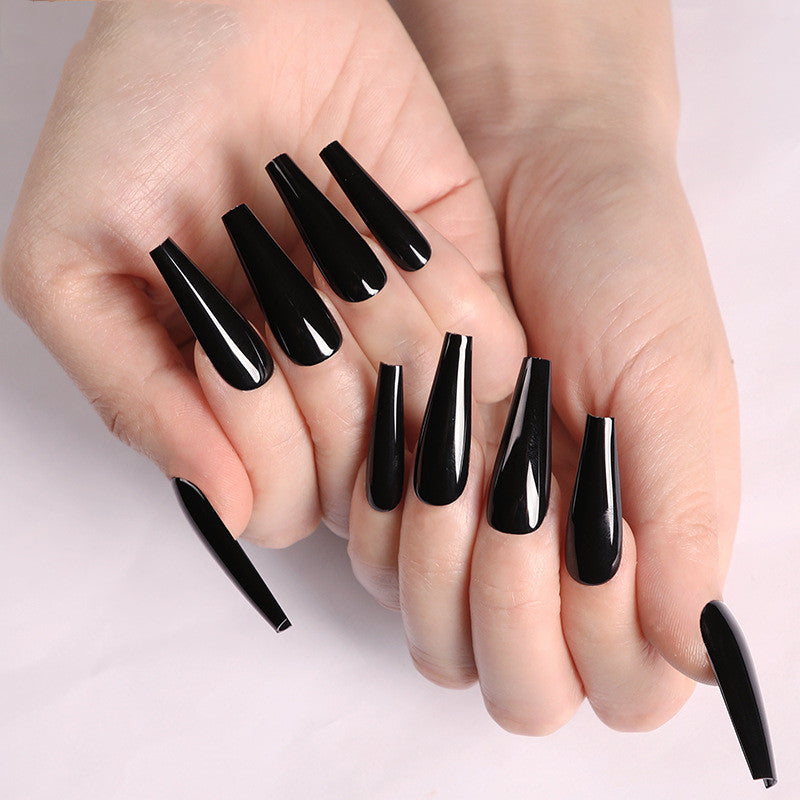 Colorful Nail Art Stickers - Coffin & Ballet Fake Nail Wraps Set
