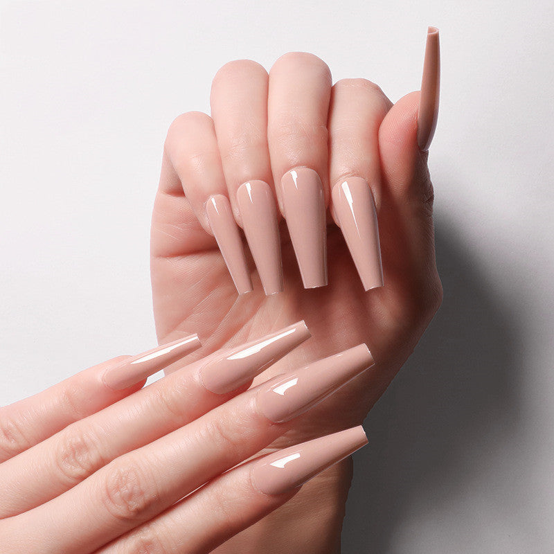 Colorful Nail Art Stickers - Coffin & Ballet Fake Nail Wraps Set