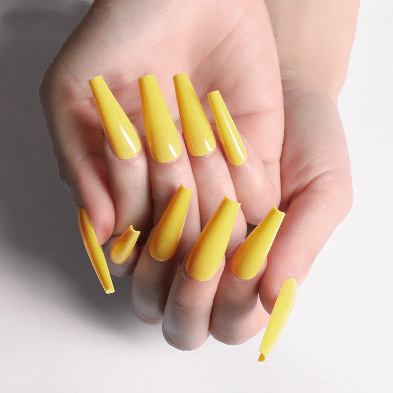 Colorful Nail Art Stickers - Coffin & Ballet Fake Nail Wraps Set
