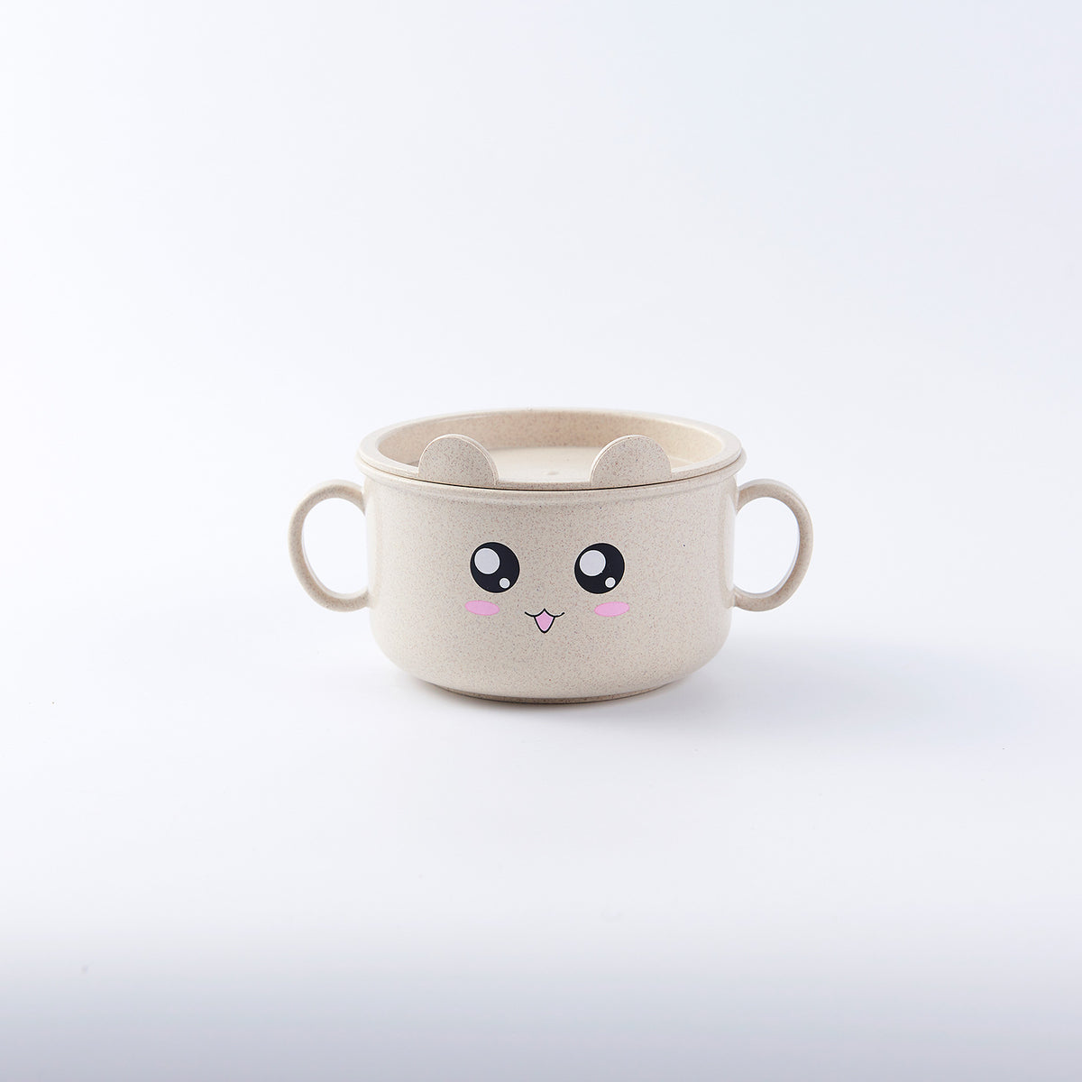 Children's Anti-Scalding Binaural Wheat Straw Bowl - Safe, Eco-Friendly Infant Dinnerware