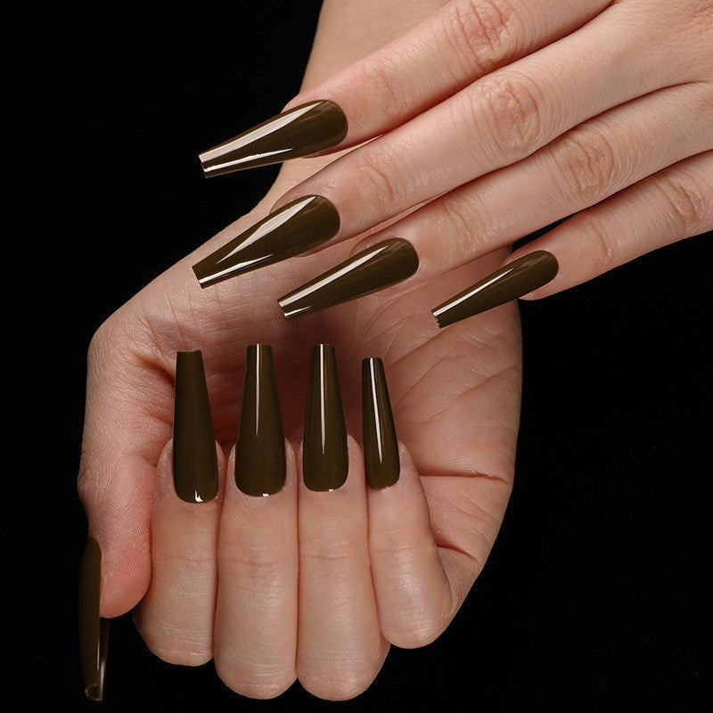 Colorful Nail Art Stickers - Coffin & Ballet Fake Nail Wraps Set
