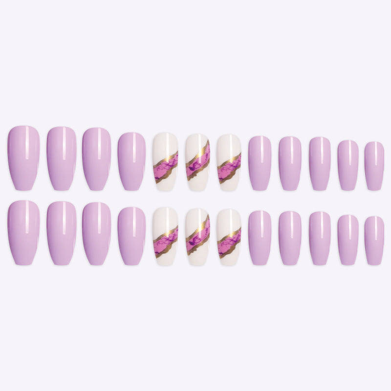 Dark Blue Nail Wraps - Long Wearing False Nail Patches for Nail Art