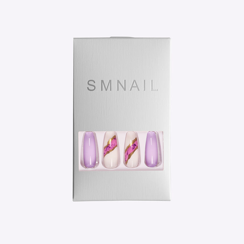 Dark Blue Nail Wraps - Long Wearing False Nail Patches for Nail Art