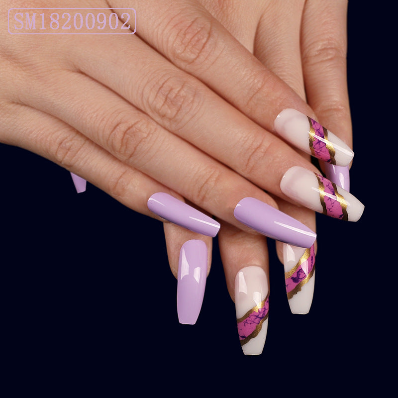 Dark Blue Nail Wraps - Long Wearing False Nail Patches for Nail Art