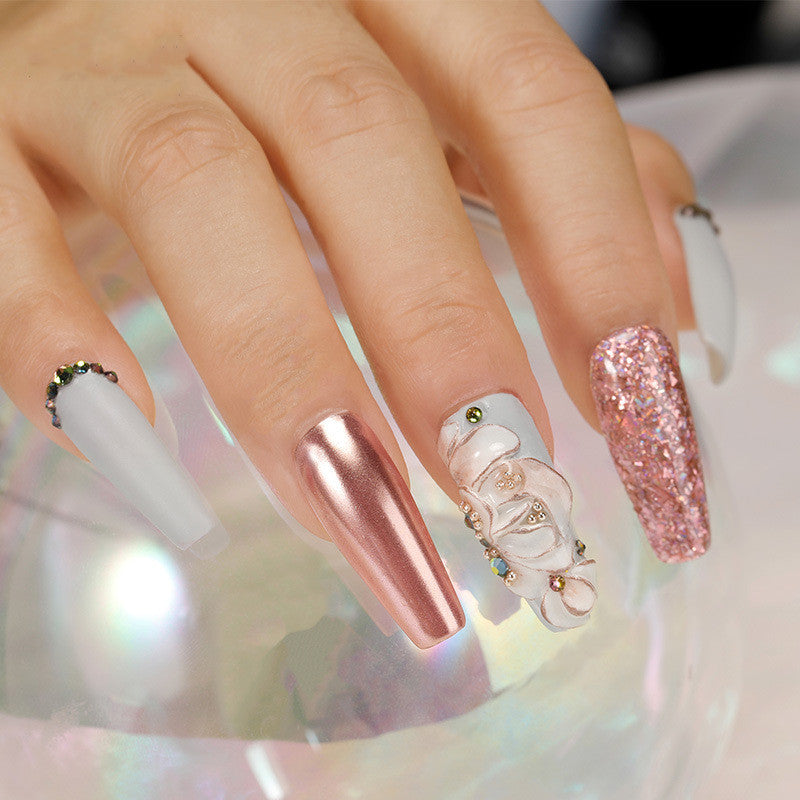 Acrylic Nail Powder Starter Kit - 3 Colors with Liquid & Brush