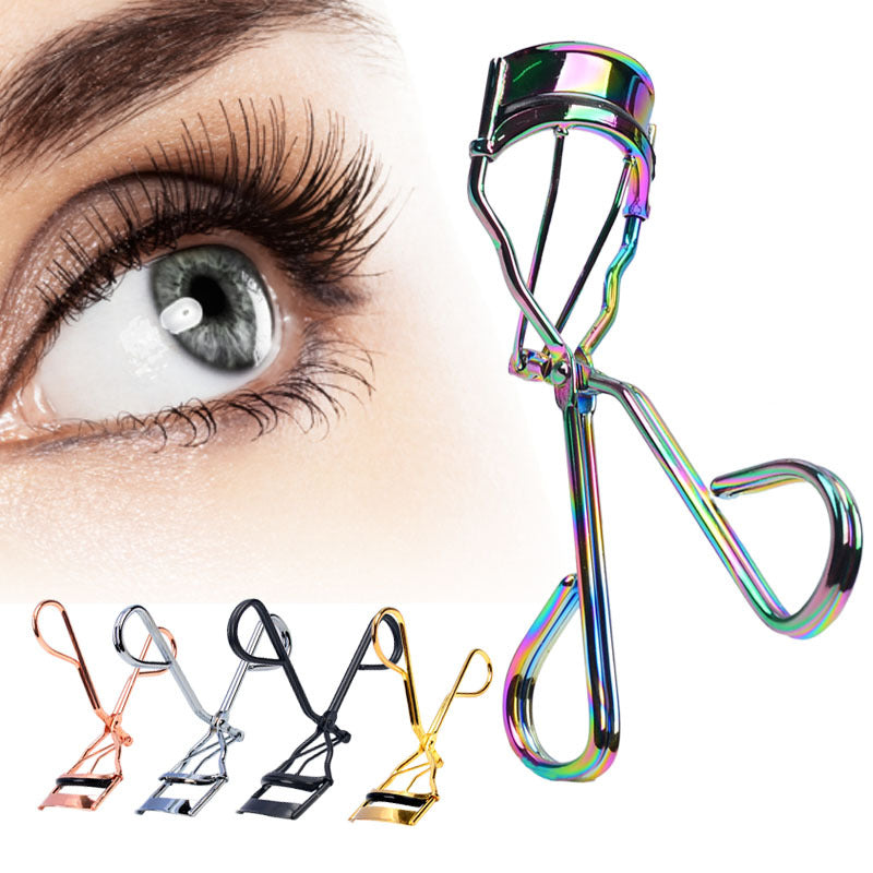 Colorful Portable Eyelash Curler for Soft, Curled Eyelashes - Steel Makeup Tool