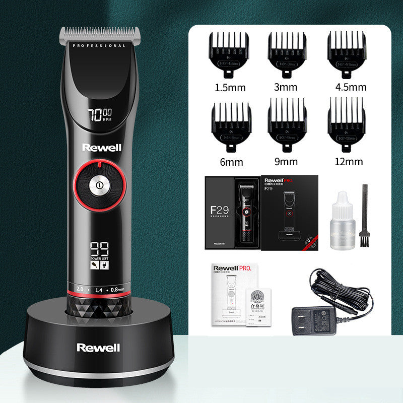 Electric Hair Clipper Trimmer Rechargeable - Black