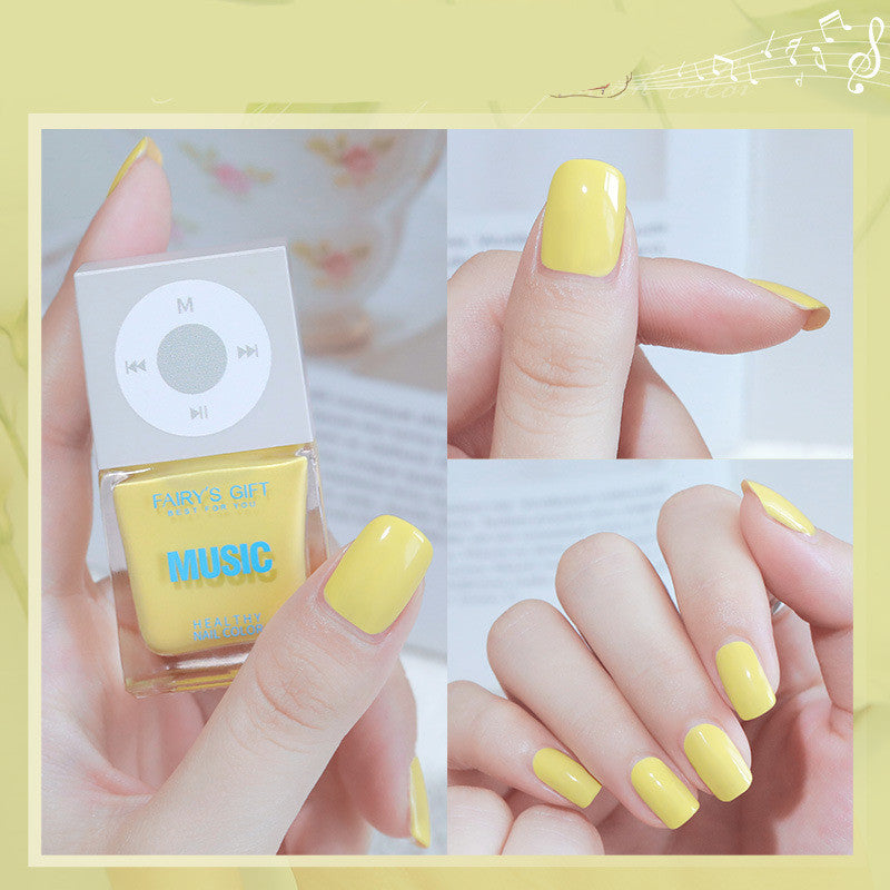 Odorless, Baking-Free Nail Polish - Non-Peel Oily Nail Lacquer, Cherry Color