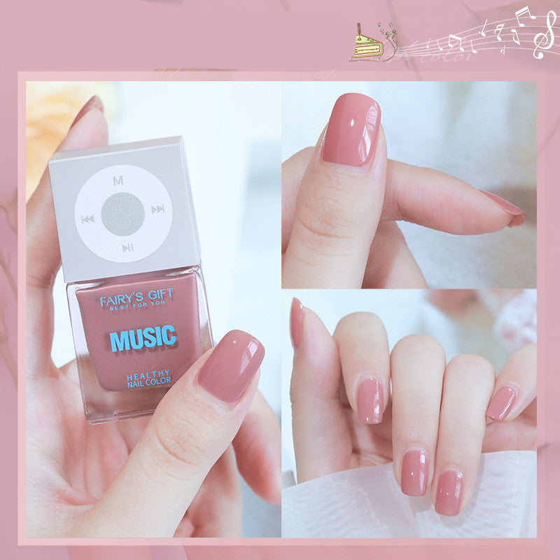 Odorless, Baking-Free Nail Polish - Non-Peel Oily Nail Lacquer, Cherry Color