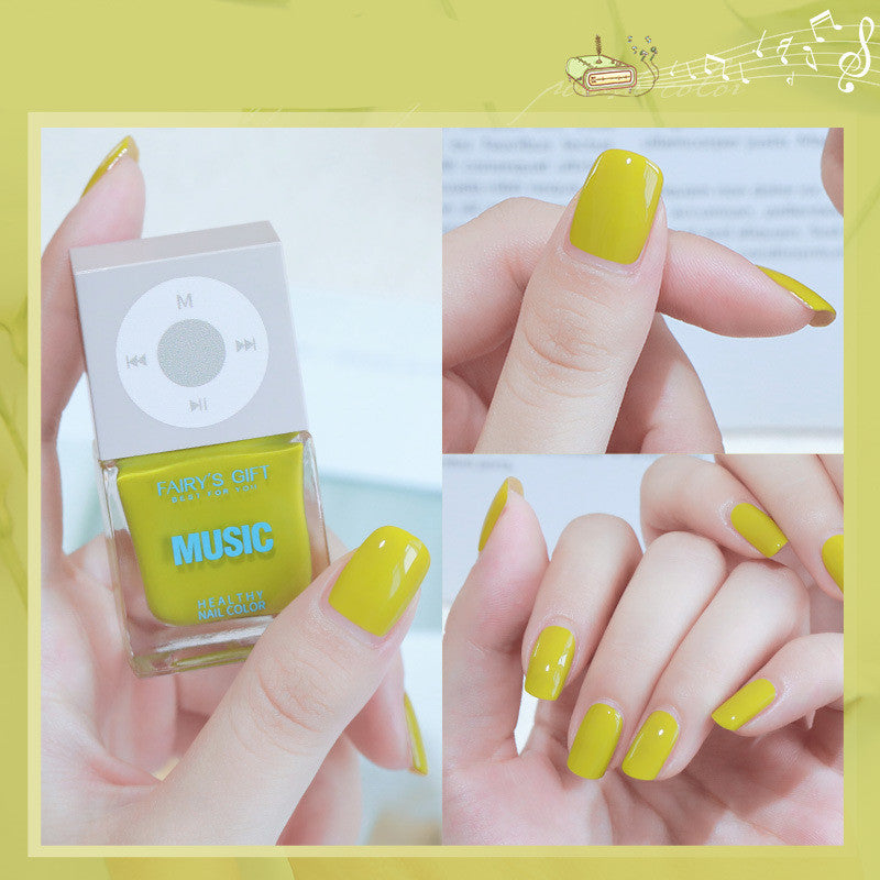 Odorless, Baking-Free Nail Polish - Non-Peel Oily Nail Lacquer, Cherry Color