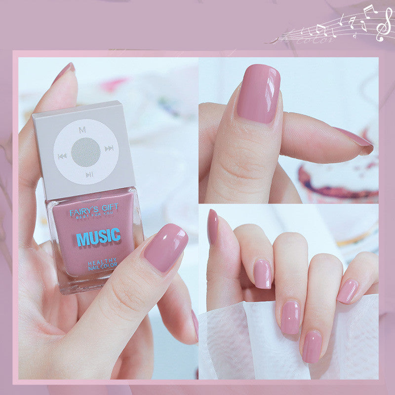 Odorless, Baking-Free Nail Polish - Non-Peel Oily Nail Lacquer, Cherry Color