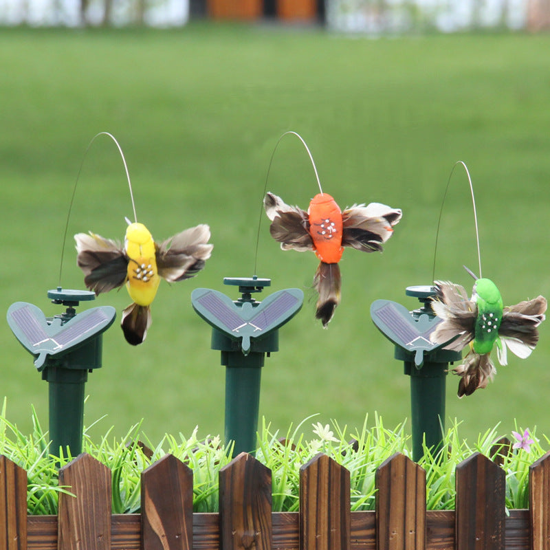 Solar Bird Garden Ornaments Feather Bird Decor for Lawn & Outdoors