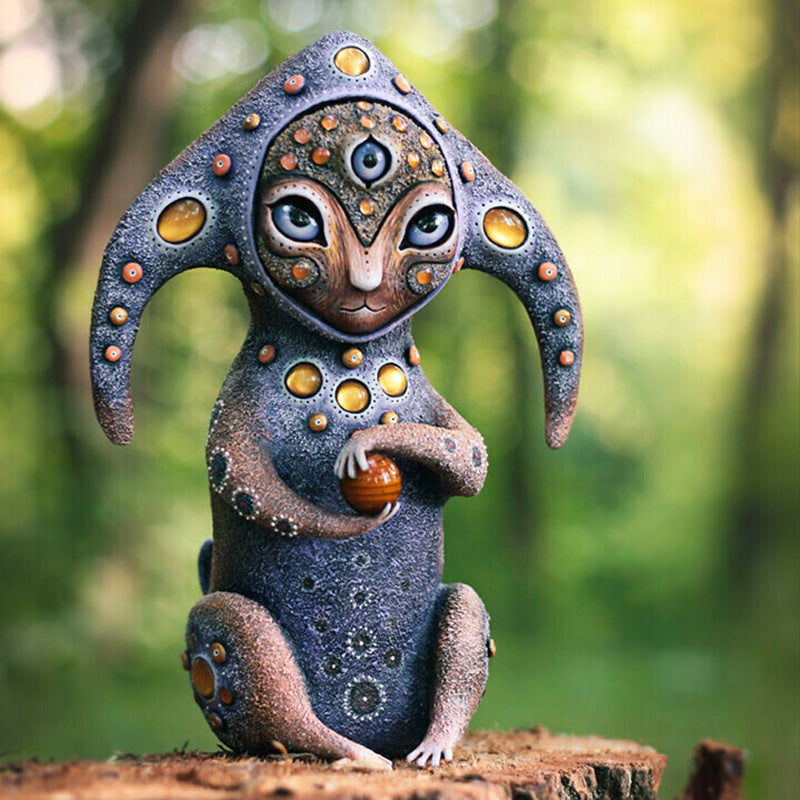 Mythical Fantasy Creature Resin Garden Statue - Handcrafted Home Decor