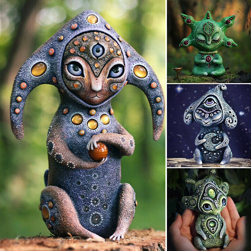 Mythical Fantasy Creature Resin Garden Statue - Handcrafted Home Decor