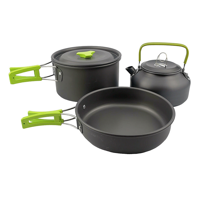 Outdoor Camping Cookware Set - Lightweight Aluminum, 2-3 Person