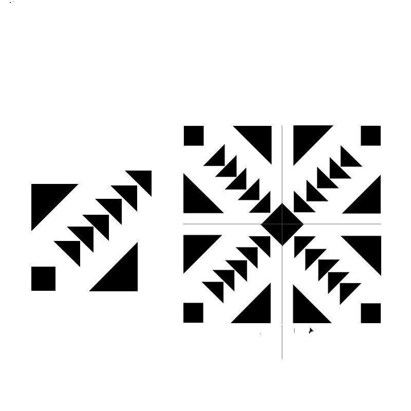 Modern European Style Wall Tile Sticker - Black & White Mosaic PVC Wall Decal