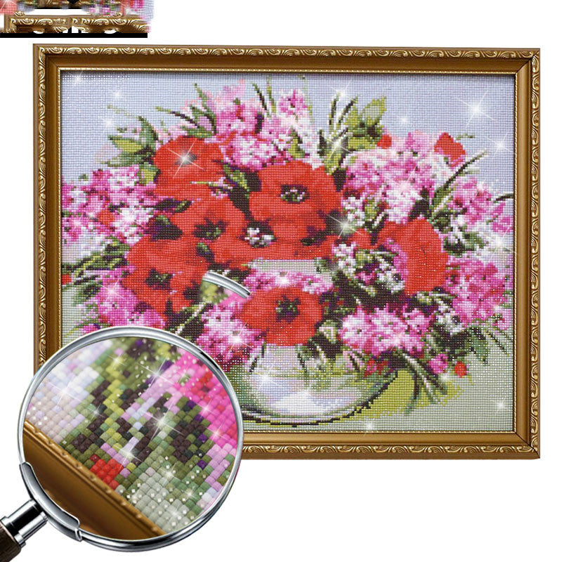 Sunset Heart 3D Diamond Embroidery Cross Stitch Wall Decor - Multiple Sizes