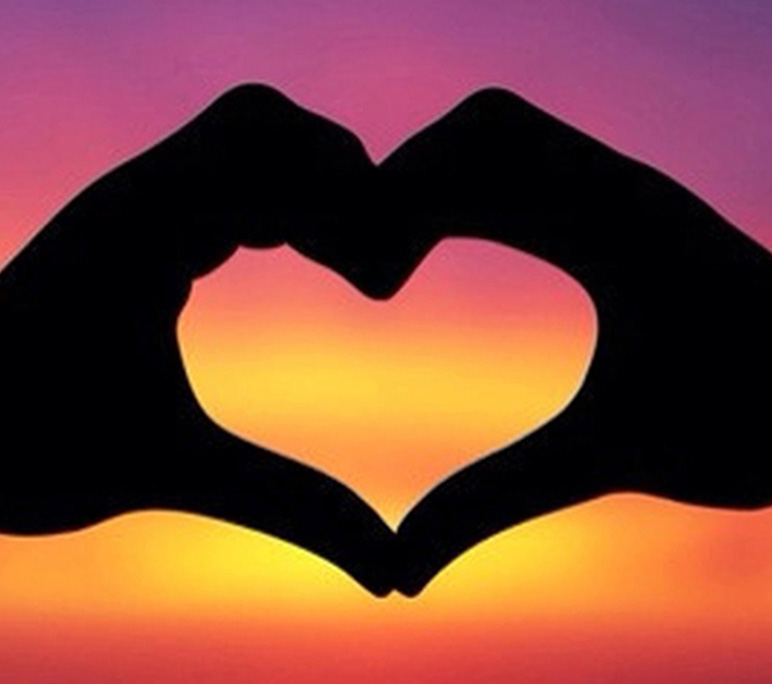 Sunset Heart 3D Diamond Embroidery Cross Stitch Wall Decor - Multiple Sizes