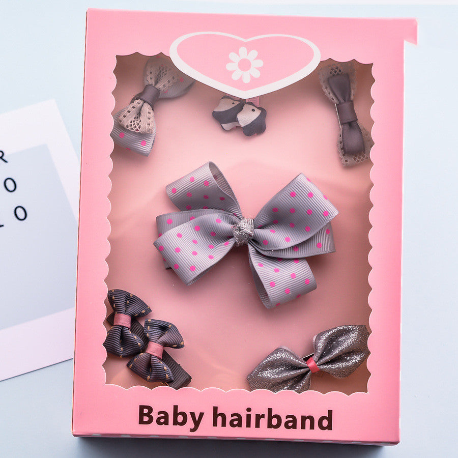 Korean Bow Hairpin Set - 6 Pieces Hair Accessories
