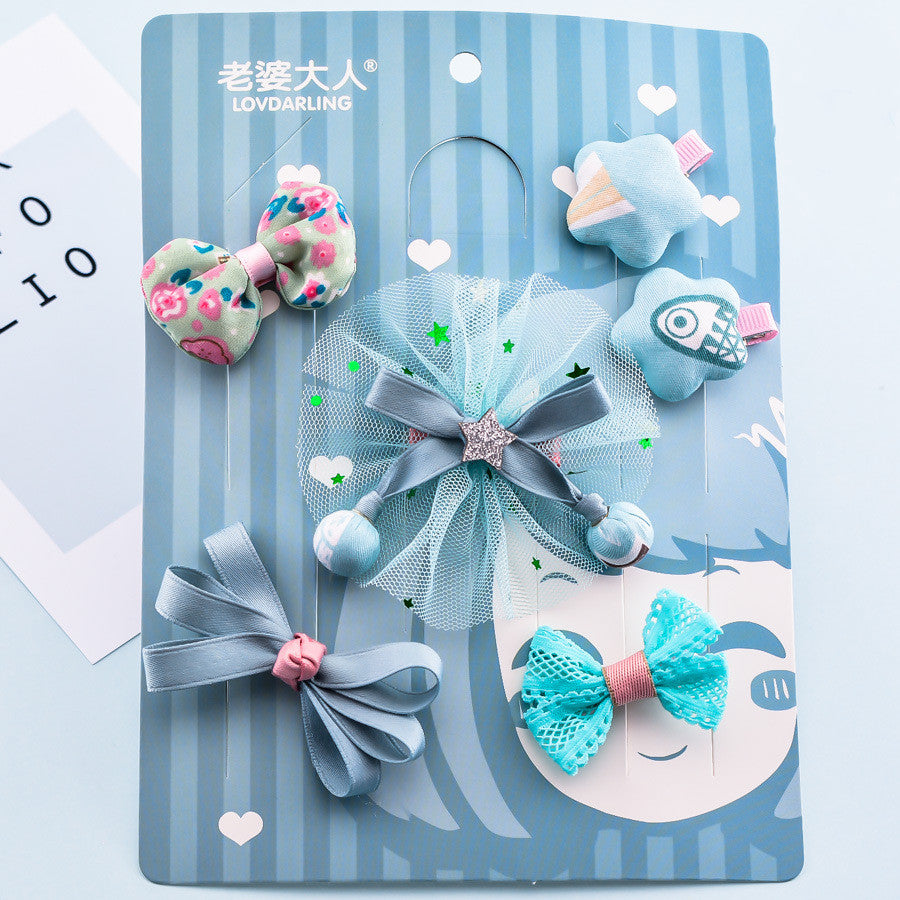 Korean Bow Hairpin Set - 6 Pieces Hair Accessories