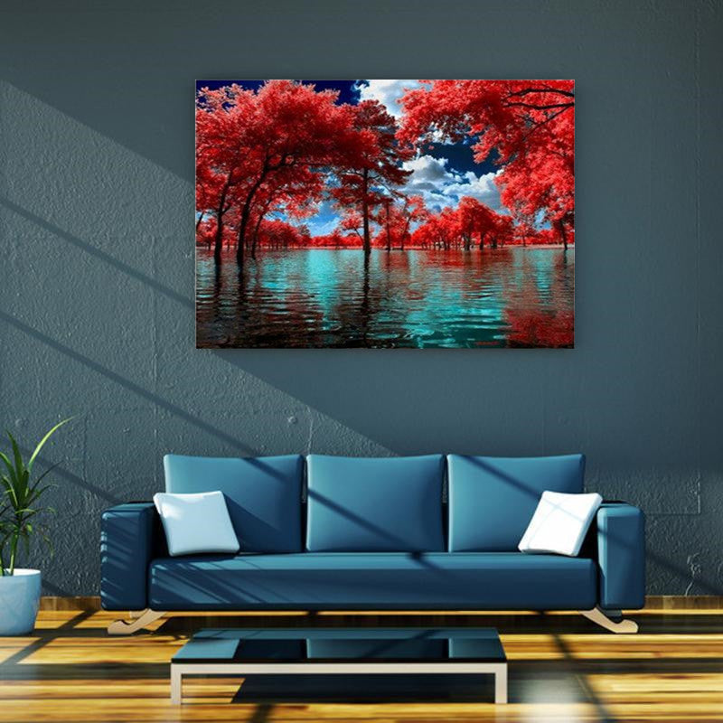 DIY Red Leaf Tree Diamond Painting Kit 30x40cm Home & Garden Crafts