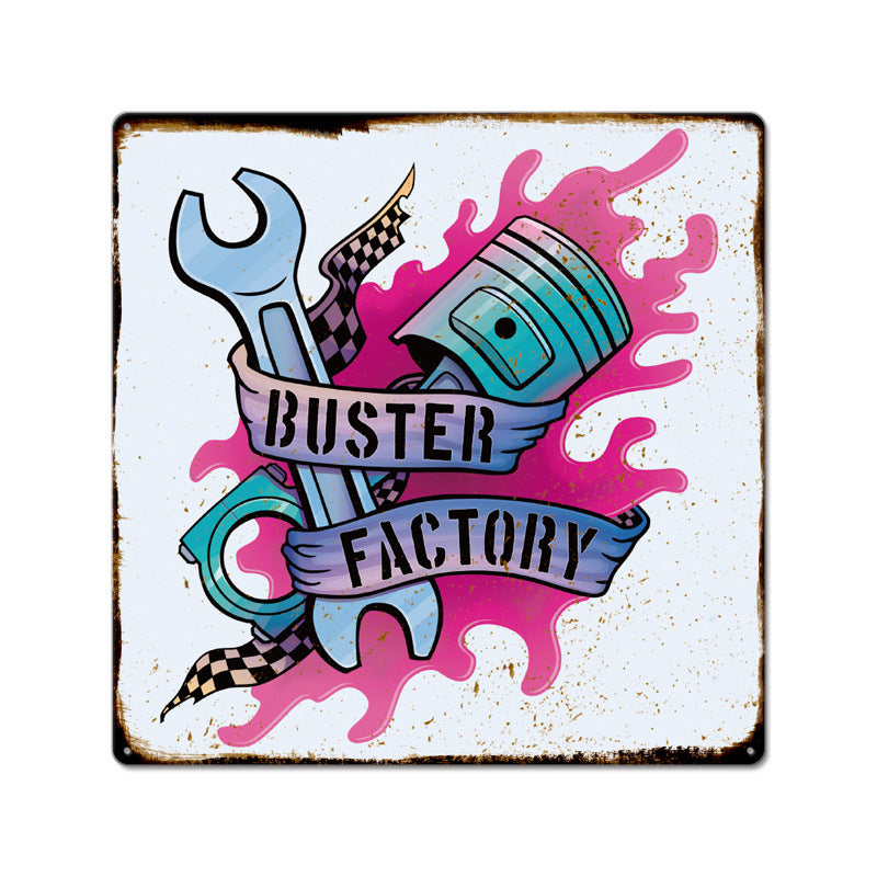 Retro Piston Iron Wall Art - Custom Coffee Shop Home Decor