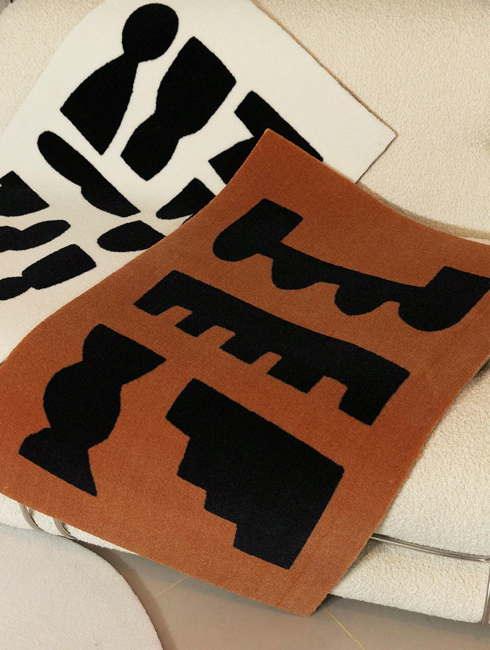 Geometric Pattern Bedside Blanket for Bedroom Home Decor - 60x90cm