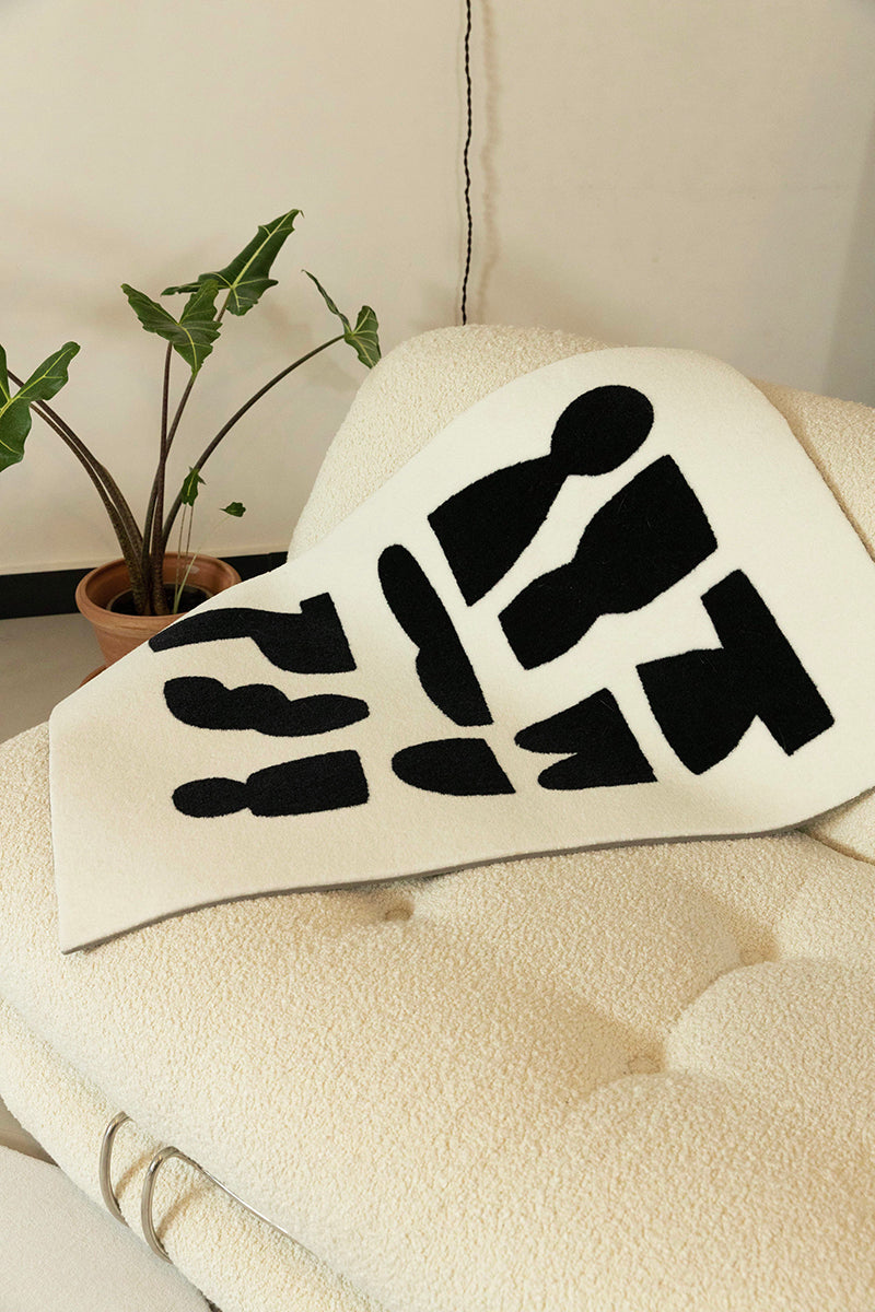 Geometric Pattern Bedside Blanket for Bedroom Home Decor - 60x90cm