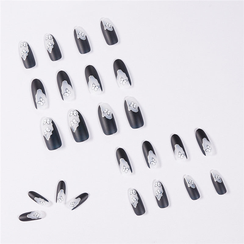 Dark Butterfly Nail Stickers - Black Nail Art Decals for Manicure