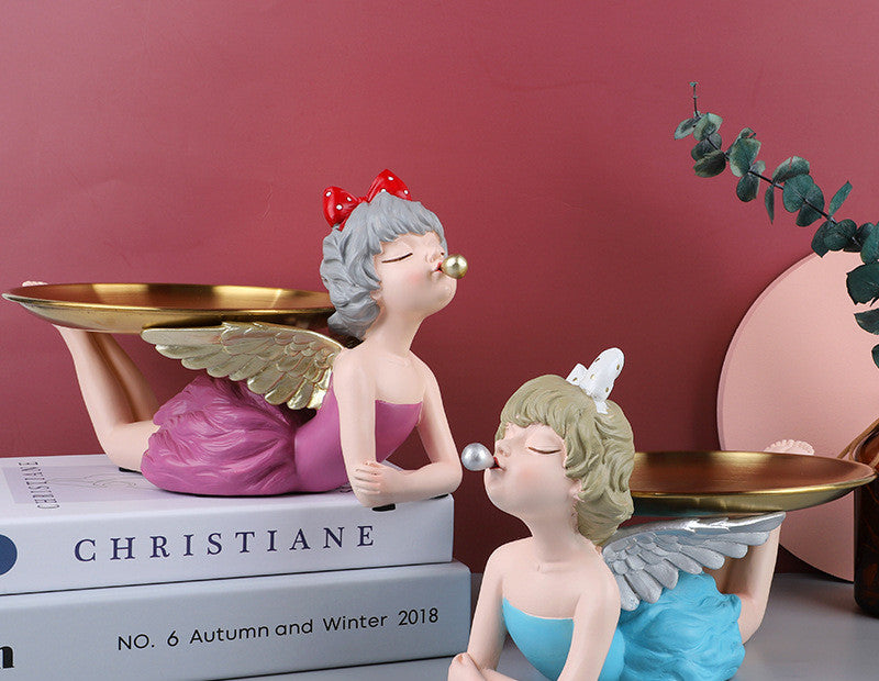 Luxury Angel Bubble Girl Resin Decoration for Wedding & Home Storage