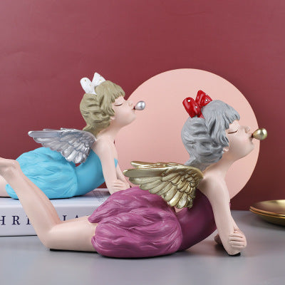 Luxury Angel Bubble Girl Resin Decoration for Wedding & Home Storage