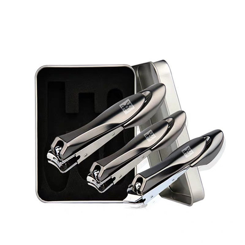 Stainless Steel Nail Clipper Set - Black