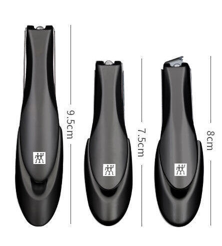 Stainless Steel Nail Clipper Set - Black