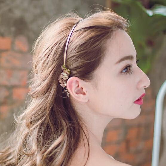 Butterfly Fairy Hair Band - Leaf Gold Alloy