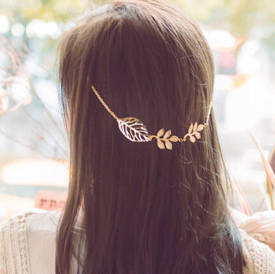 Butterfly Fairy Hair Band - Leaf Gold Alloy